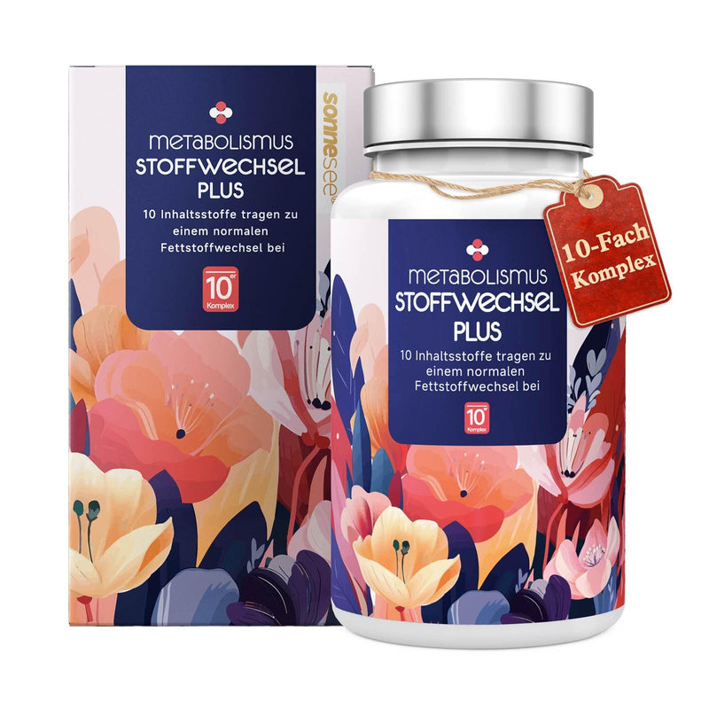 [Australia] - Metabolism 10-fold complex high dose with L-carnitine green tea choline wild Indian asparagus bitter melon garcinia cambogia & chrome apple cider vinegar capsules produced in Germany 