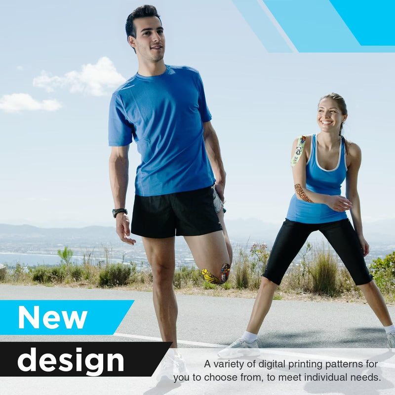 [Australia] - OK TAPE Hypoallergenic Digtal Printed Kinesiology Tape, Elastic Sports Athletic Tape, 2 Rolls, 2in√ó16.4ft Uncut Roll-DIY Diy 