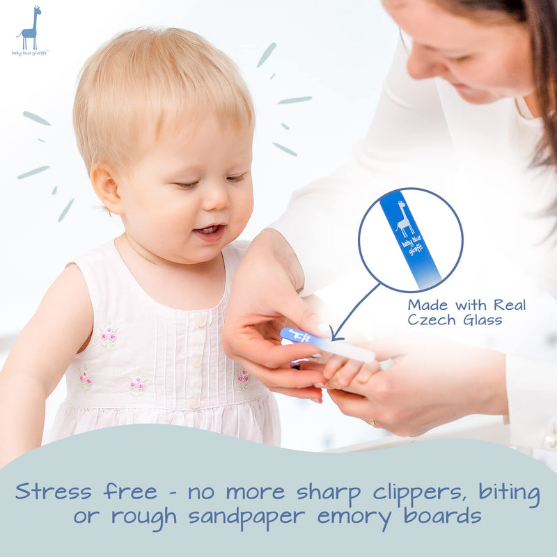 [Australia] - Baby Nail File, Safe Alternative for Nail Clippers, Must-Have Baby Essentials, Ideal Gift for Any Occasion Including Baby Shower, Blue - Baby Blue Giraffe 