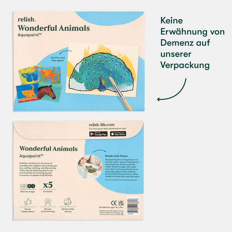 [Australia] - Relish “Wonderful Wildlife” Aquapaint Watercolor Art Set - Alzheimer's Products/Support & Dementia Activities for Seniors 