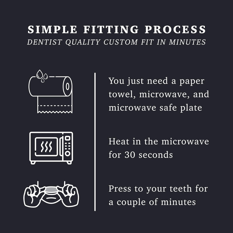 Resolve Night Guard - Custom-Fit Professional Mouth Guard for Nighttime Teeth Grinding and Clenching, Relieve Tooth Pain at Night with 2-Pack Night Guard (Silver) Silver