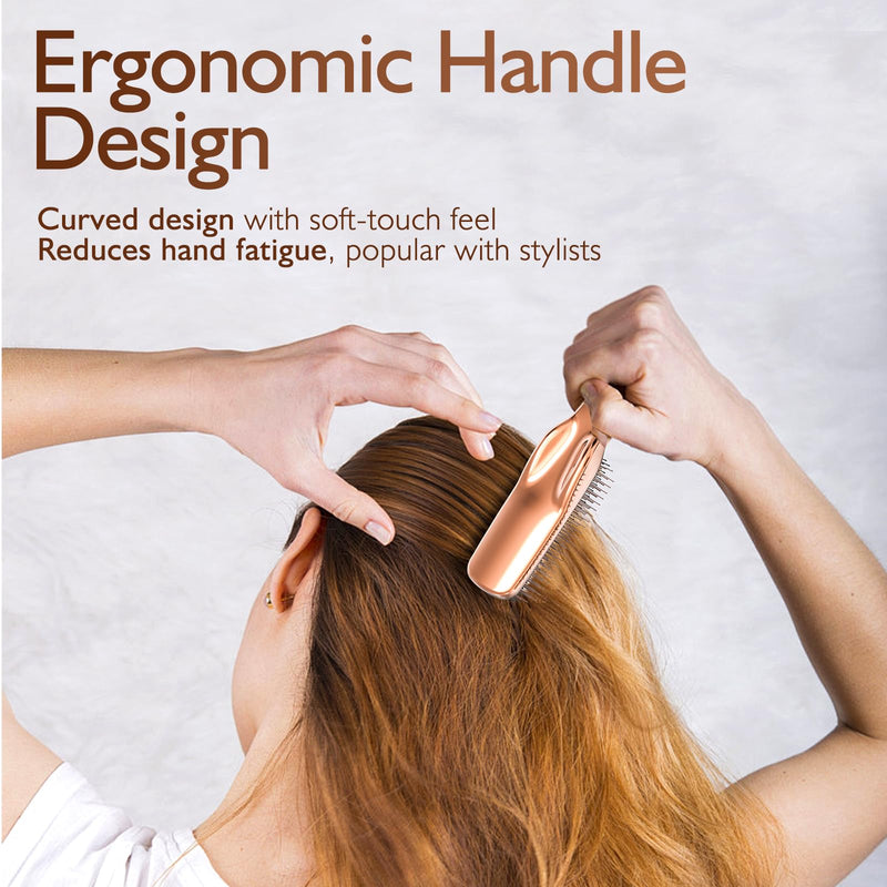 Detangling Hair Brush, Dry and Wet Detangler Hair Brush for Women and Men, Massager Scalp Brush for Straight/Long/Fine Hair, Rose Gold