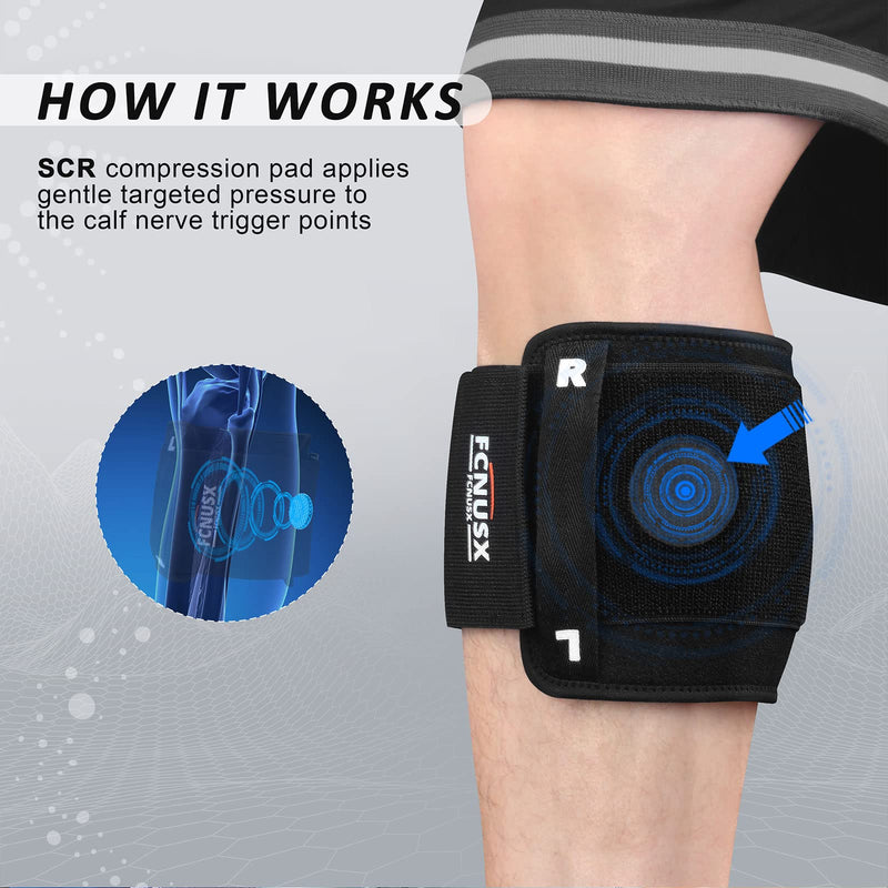 [Australia] - Sciatica Pain Relief Devices Brace - Sciatic Ease Nerve Pain Relief Brace for Men Women, Knee Braces with Pressure Pad Targeted Compression for Sciatic Nerve Pain, Lower Back, Hip One Size Black 