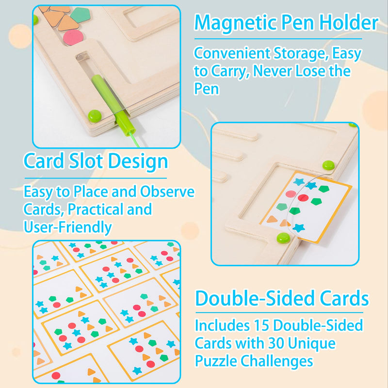 [Australia] - Alzheimers Products for Elderly - Sorting Activities for Dementia Patients, Memory Care Activities for Seniors, Tile Matching Cognitive Busy Box Board Gadgets Gifts Large Wooden 