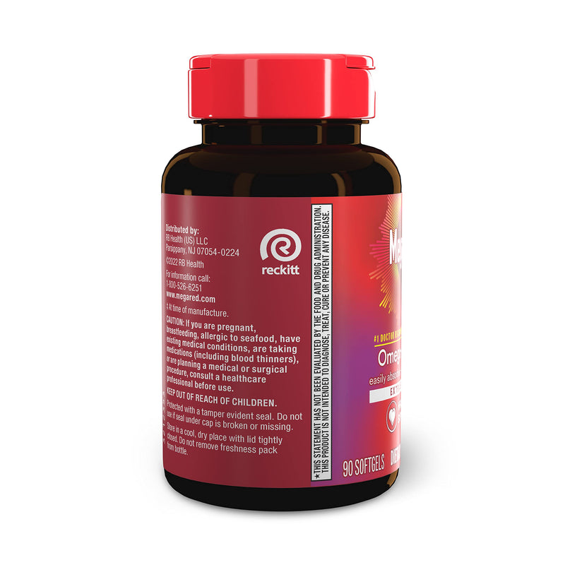 MegaRed Antarctic Krill Oil 500mg Omega 3 Fatty Acid Supplement, Extra Strength EPA & DHA Krill Oil Softgels (90cnt Box), Astaxanthin, Heart Health Supplement with No Fish Oil Aftertaste | Antioxidant Astaxanthin, Phospholipids, EPA & DHA, Heart Suppor...