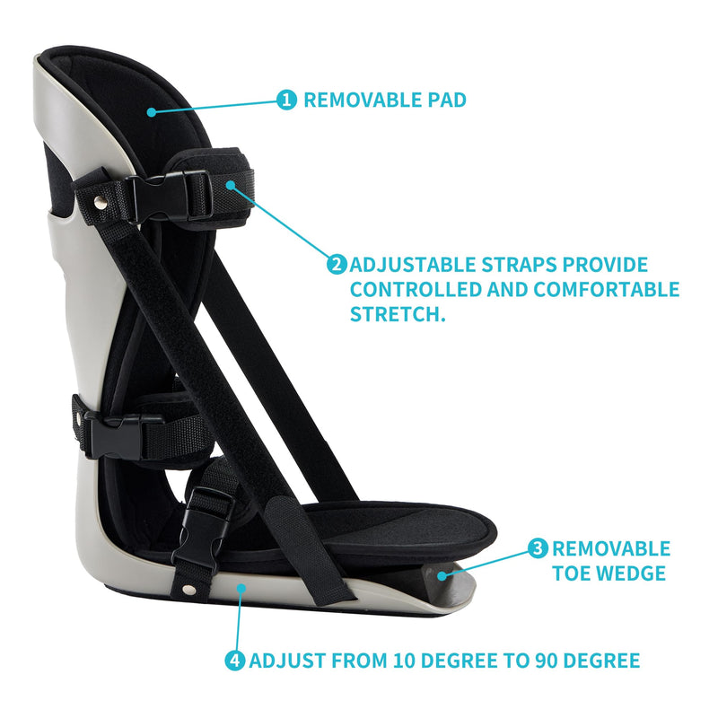 [Australia] - Medibot Sleeping Stretch Boot-Plantar Fasciitis Night Splint Leg Support Brace, Comfortable and Adjustable, Fits Right or Left Foot for Achilles Tendonitis, Heel, Bone Spurs, Calf Stretching(Medium) Medium 