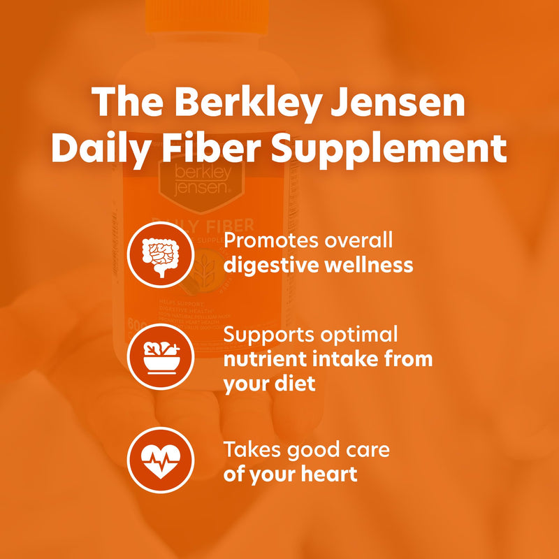 [Australia] - Berkley Jensen Daily Psyllium Husk Supplement (600 - Count), Natural Fiber for Men & Women - Fiber Capsules for Overall Digestive Health, Easing Constipation, Aiding Nutrient Absorption (Pack of 1) 