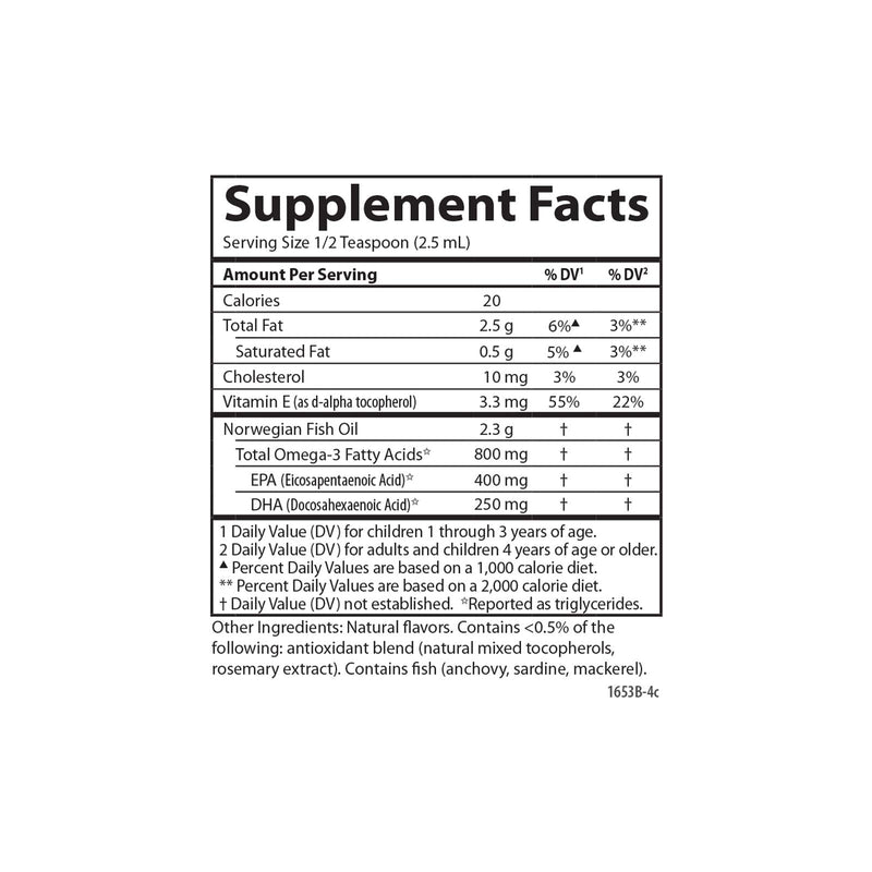 [Australia] - Carlson - Kid's The Very Finest Fish Oil, 800 mg Omega-3s, Norwegian, Sustainably Sourced, Orange, 200 mL 6.7 Fl Oz (Pack of 1) 