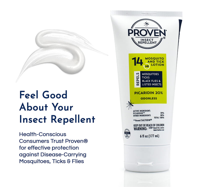 [Australia] - Proven Insect Repellent Lotion, Keep Mosquitoes, Ticks and Flies Off, DEET Alternative Repellent, Up to 14-Hour Protection, Great for Outdoor Camping and Hiking, 6 Ounce, Odorless Lotion Unscented 6 Fl Oz (Pack of 1) 