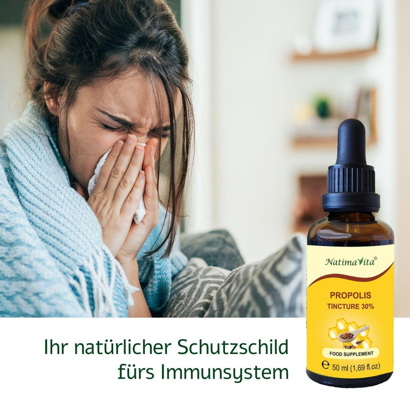 [Australia] - Propolis tincture 30% - 50 ml - Pure high-dose propolis drops - 100% natural - Propolis extract - Practical pipette - Support the immune system - NatimaVita 50 ml (pack of 1) 