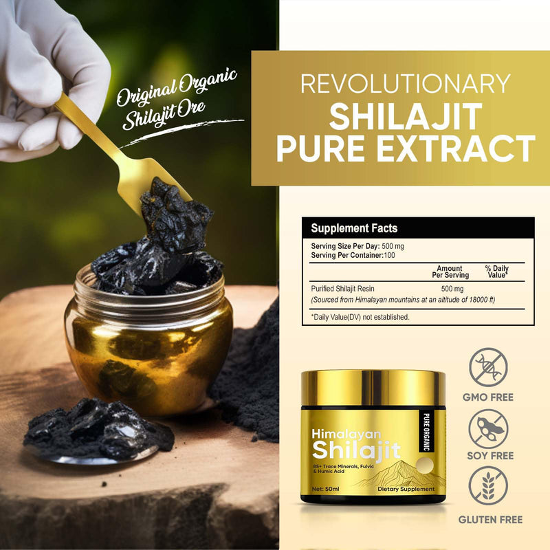 [Australia] - Shilajit Original Himalaya, 2025 New Natural Shilajit resin with fulvic acid minerals Supports endurance and vitality, chase away fatigue 