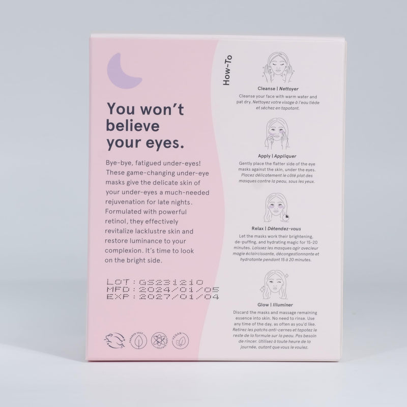 [Australia] - grace & stella Purple Eye Treatment Gels - Dermatologist Tested - Under Eye Masks With Retinol - Restoring Under Eye Patches for Puffy Eyes and Dark Circles - Vegan, Cruelty-Free, 24 Pairs 