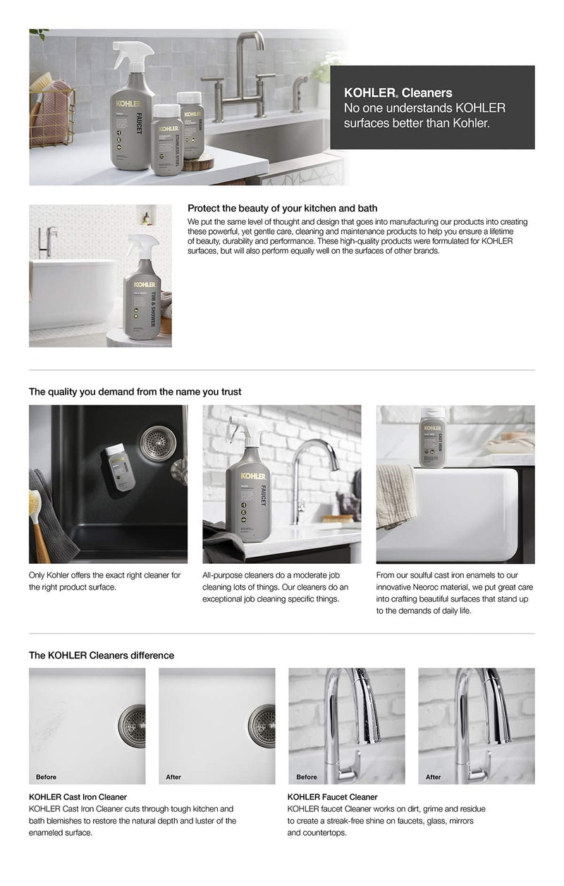 [Australia] - Kohler K-23725-NA Cast Iron Cleaner 8 Fl Oz (Pack of 1) 