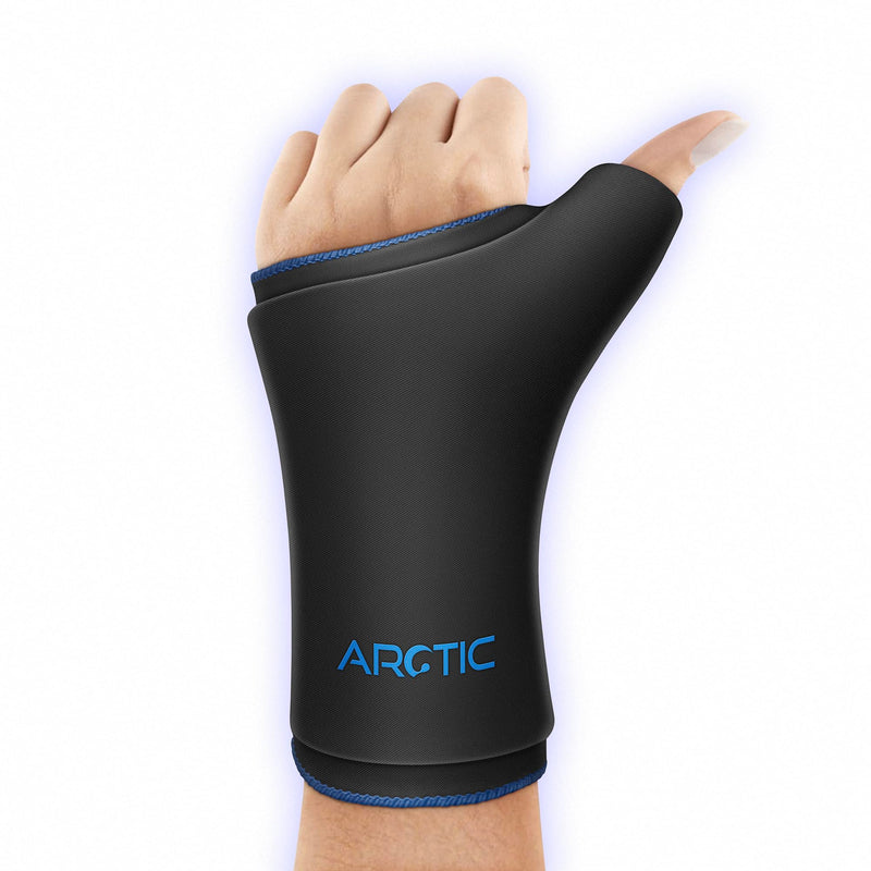 [Australia] - Two Pack | Wearable Thumb & Wrist Ice Pack – Reusable Hot Cold Compression for Hand, Finger, Carpal Tunnel, Arthritis, and Tendonitis Relief (S/M) S/M 