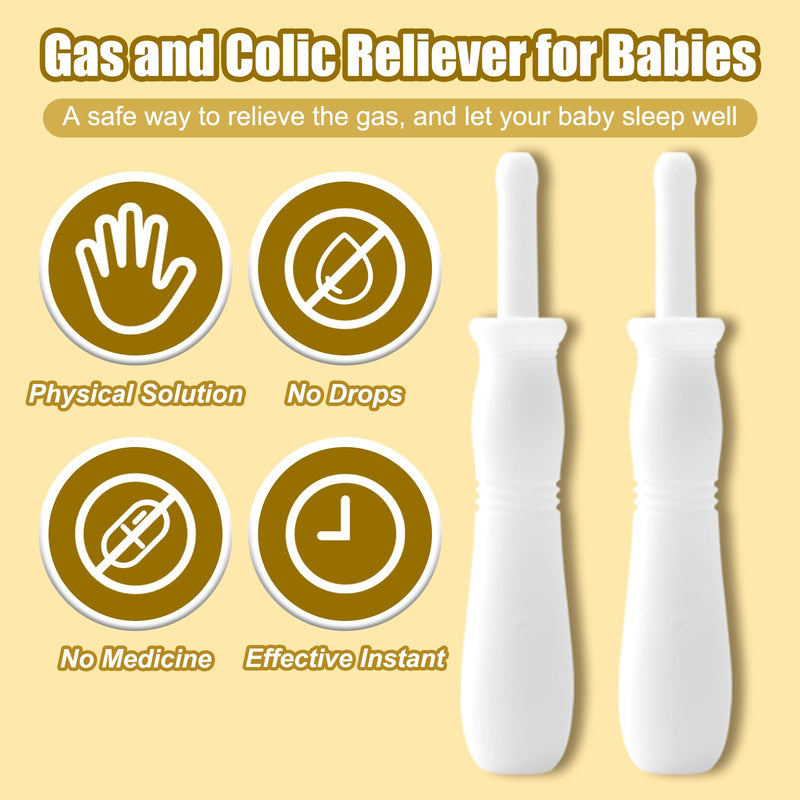 [Australia] - Gas and Colic Reliever for Babies, 20 Counts Baby Gas Colic Passer, Natural Solution for Baby Colic and Gas Relief, Effective Instant Constipation Relief for Babies + 6 Alcohol Prep Pads 