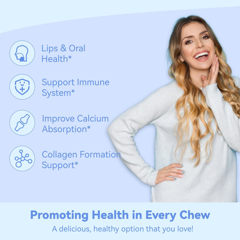 [Australia] - L-Lysine 1000mg Gummies, Chewable Lysine Supplement for Adults, Immune Support, Collagen Formation Support, Non-GMO, Vegan, Gluten Free - 60 Counts 