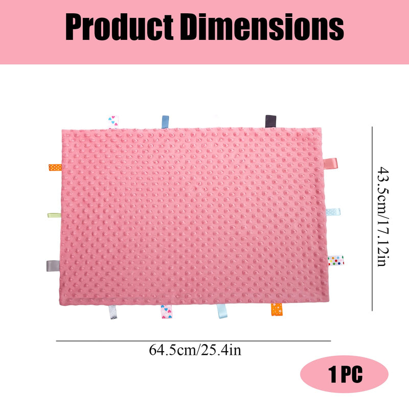 XL Fidget Blanket for Adults with Dementia 45x65cm, Sensory Mat & Adult Activities, Alzheimer's Aids & Elderly Gifts, 3D Bubble & Crystal Velvet (Hot Pink) Hot Pink