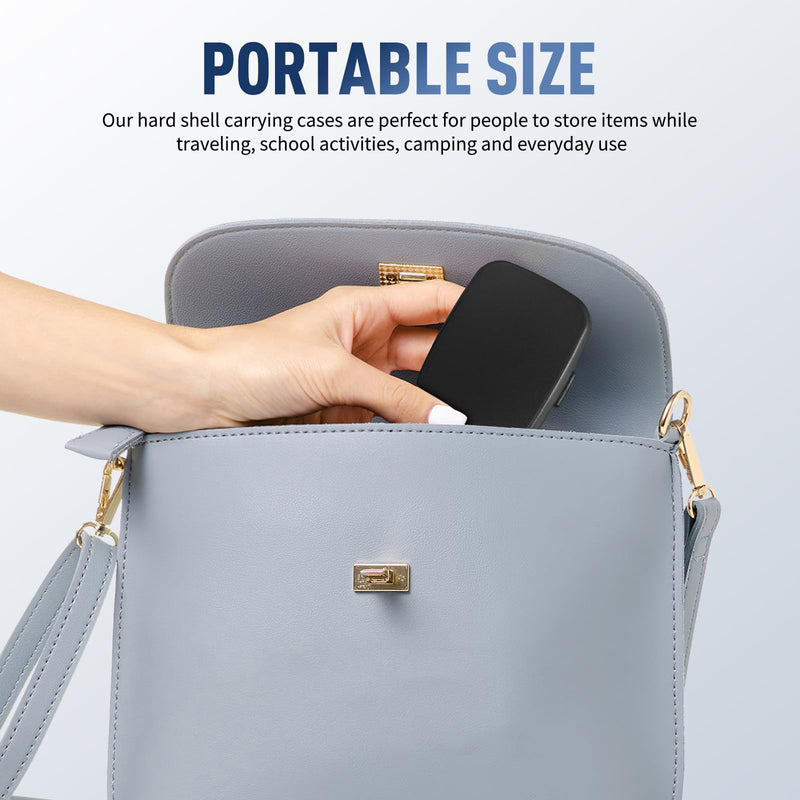 TOYANDONA Hearing Aid Case - Hearing Aid Protection Storage Box, Portable Compact Carrying Box, Shockproof & Water-resistant Organizer for Seniors And Active Users Daily & Travel Use