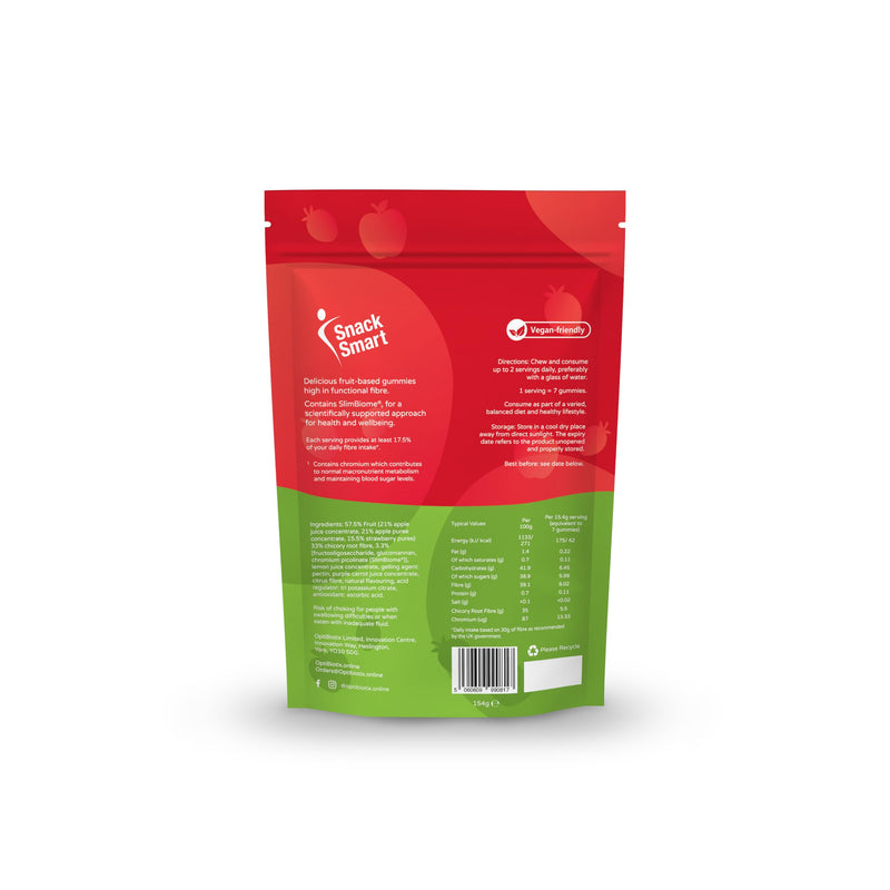 High Fibre Prebiotic Gummies | Supports Digestive Health | High Fruit | Vegan Gummies | GLP1 Alternative Snack | 70 Gummies