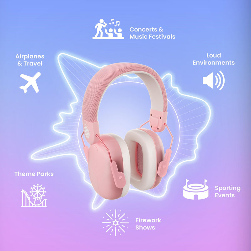 [Australia] - Eargasm Kids Earmuffs 24dB Noise-Reducing Headphones Children Age 3-13 Sensory Control Hearing Protection for Concerts + More Pink 