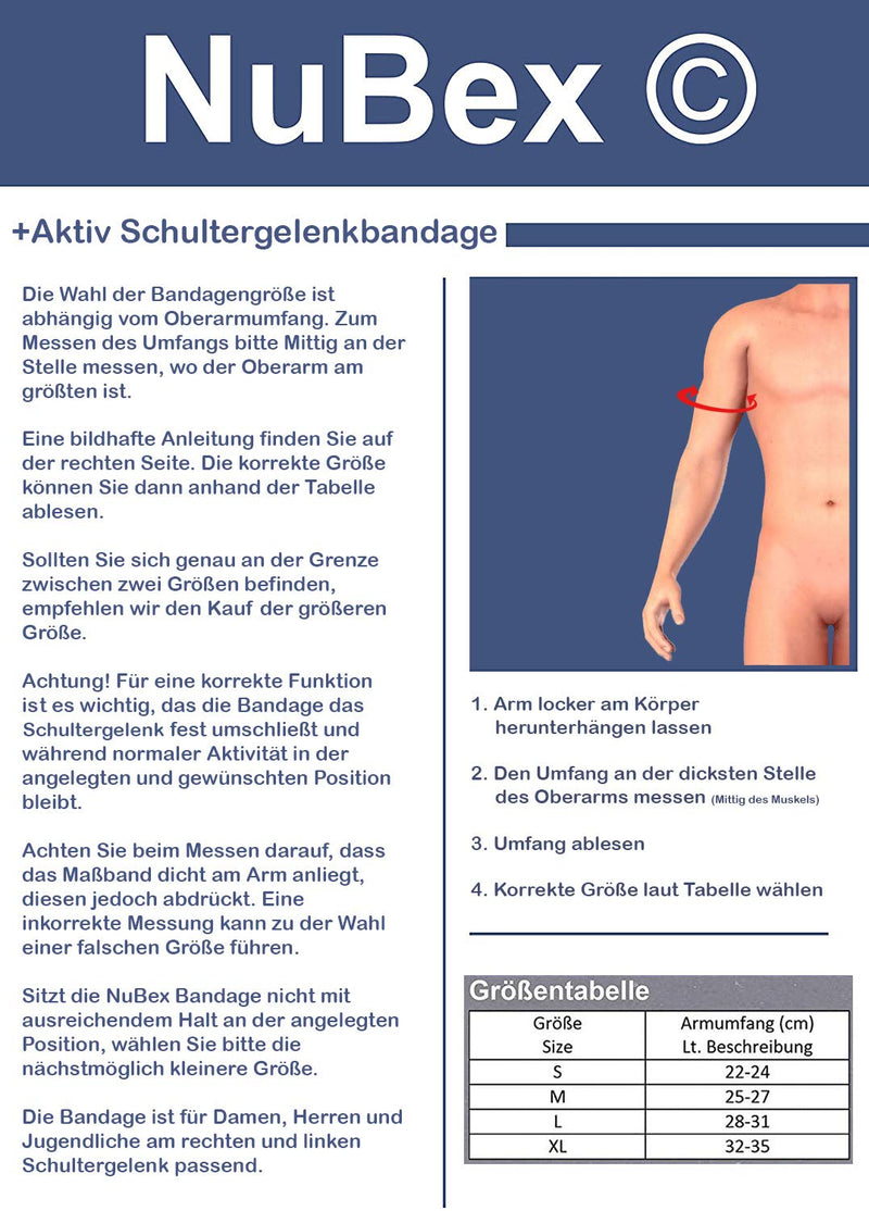 [Australia] - NUTRICS | Active shoulder bandage | Ladies and gentlemen | Supports the shoulder joint | Designed in Germany (M, right shoulder) M (pack of 1) 