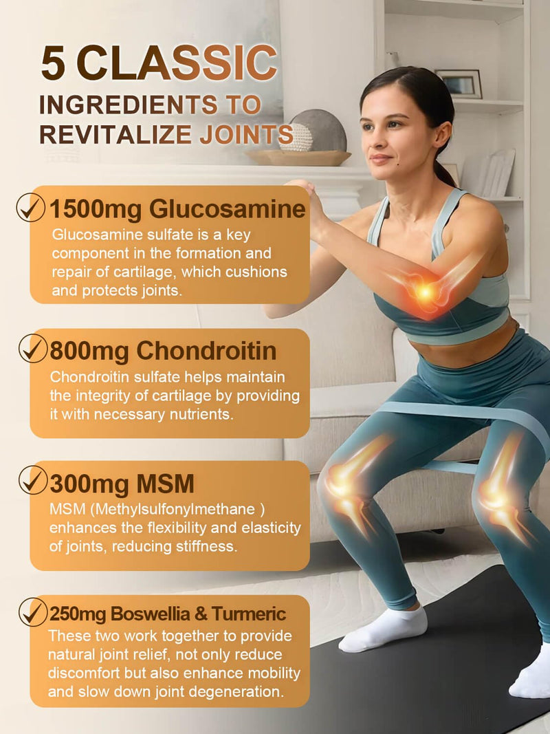 [Australia] - NATURE TARGET Glucosamine Chondroitin Joint Support Supplement - Plus MSM, Collagen, Turmeric, Shellfish Free, Supports Joint, Knees, Cartilage, for Men & Women, 120 Caps 120 Count (Pack of 1) 