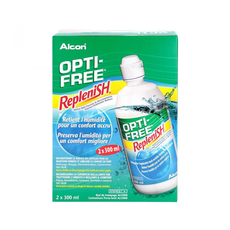 [Australia] - Opti Free Replenish contact lens care product, supply pack 2 x 300 ml 300 ml (pack of 2) 