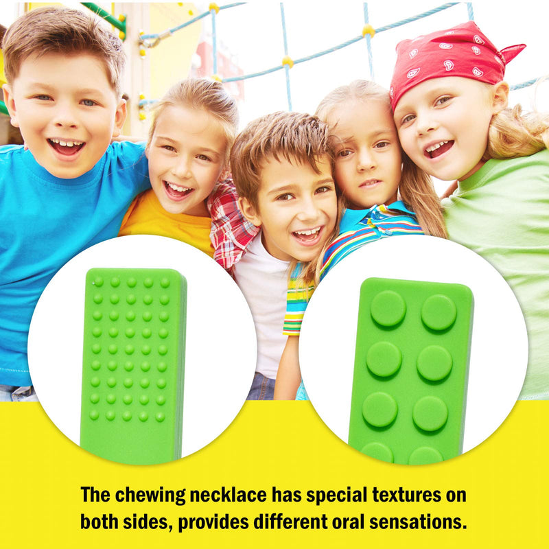 [Australia] - Chew Necklace, Autism Chew Necklace (4PCS), Sensory Necklace Set, Chew Necklaces for Sensory Kids, for Biting Needs, Autistic, ADHD, Oral Motor (100% Food Grade Silicone), for Boys and Girls 