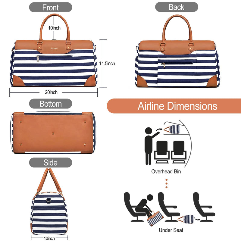 Weekender Bags for Women Canvas Travel Duffel Bags with Shoe compartment Overnight Carry On Large Duffle Bag for Travel Business Trip Gym Sport Daily use
