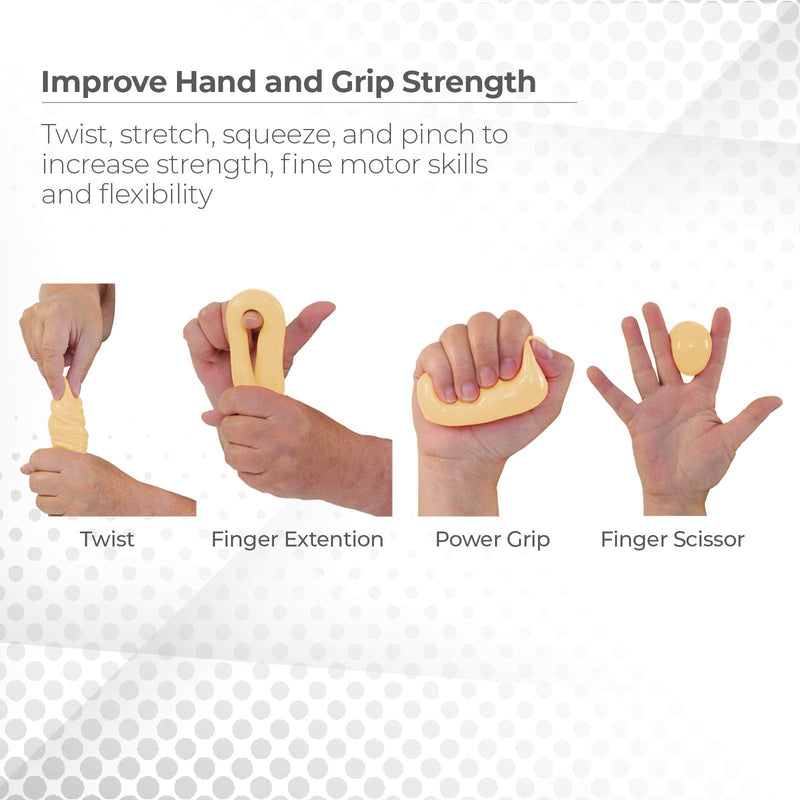 [Australia] - Sammons Preston Therapy Putty, Therapeutic Hand Exerciser, Theraputty for Finger and Hand Rehabilitation, Exercise Putty to Improve Hand Grip Strength, Occupational Therapy, 1 Pound, Super Soft, Tan Tan - Super Soft 