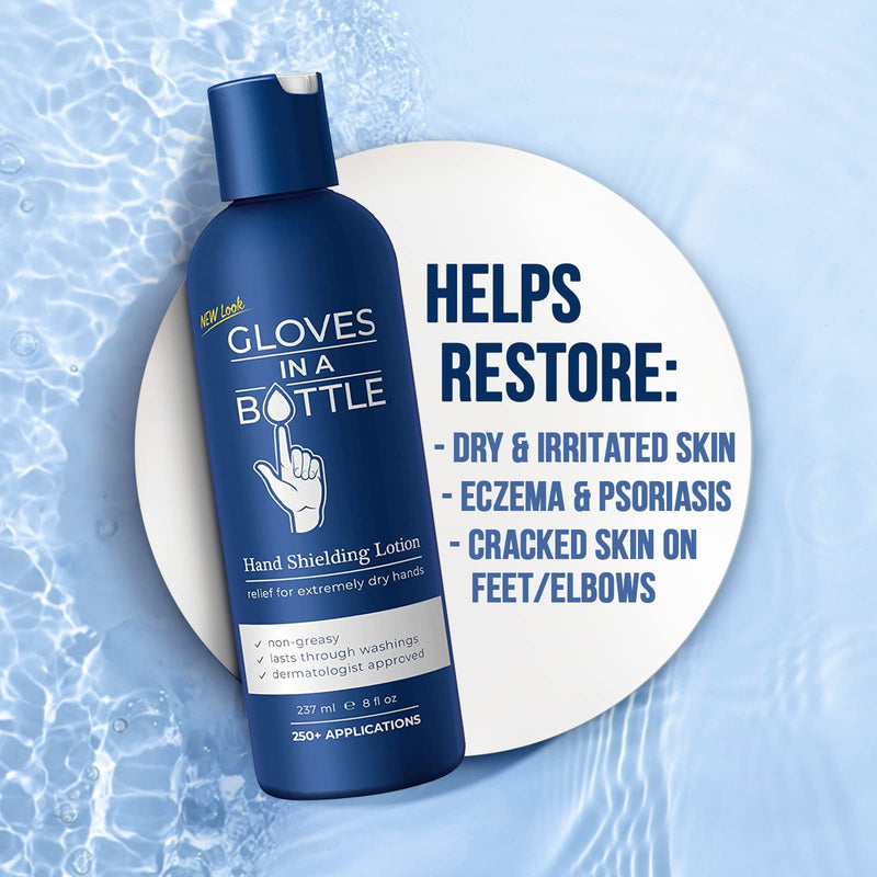 [Australia] - Gloves In A Bottle Shielding Lotion, Relief for Eczema and Psoriasis, 8 Fl Oz (Pack of 1) Pack count 1 8 Oz 