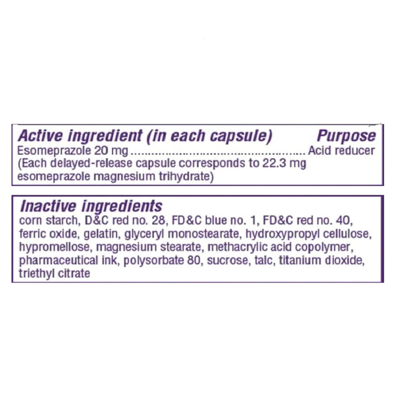 [Australia] - Nexium 24HR Acid Reducer Heartburn Relief Capsules for All-Day and All-Night Protection from Frequent Heartburn, Heartburn Medicine with Esomeprazole Magnesium - 42 Count 