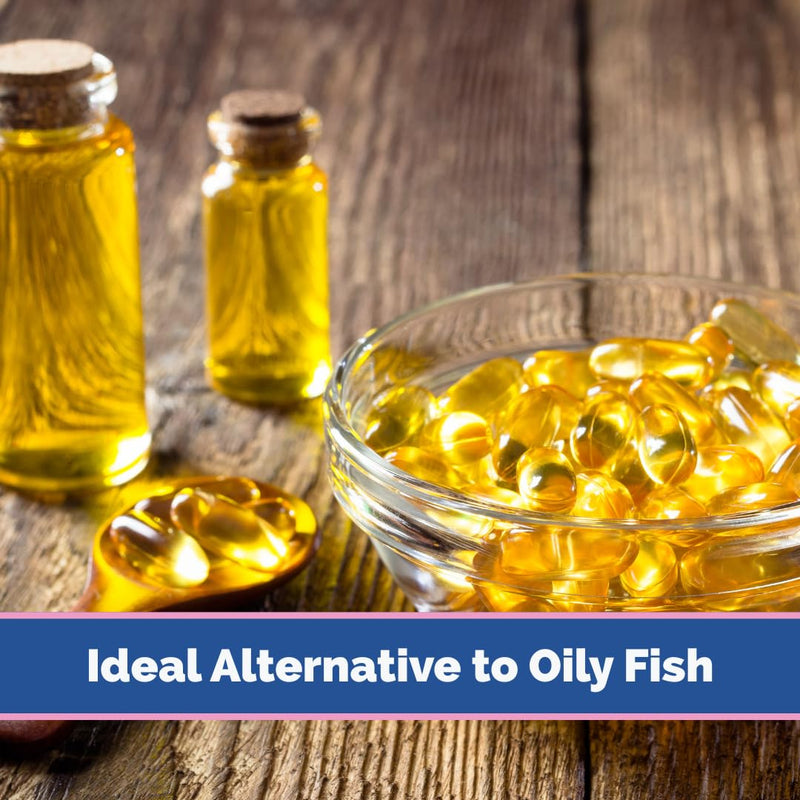 Woods Supplements - Omega 3 Pure Fish Oil 500mg Capsules (180x). High Strength Omega 3 with EPA & DHA. Sustainably Sourced. Essential Fatty Acids for Heart, Brain & Immune Boost. Fish Oil Supplements 180
