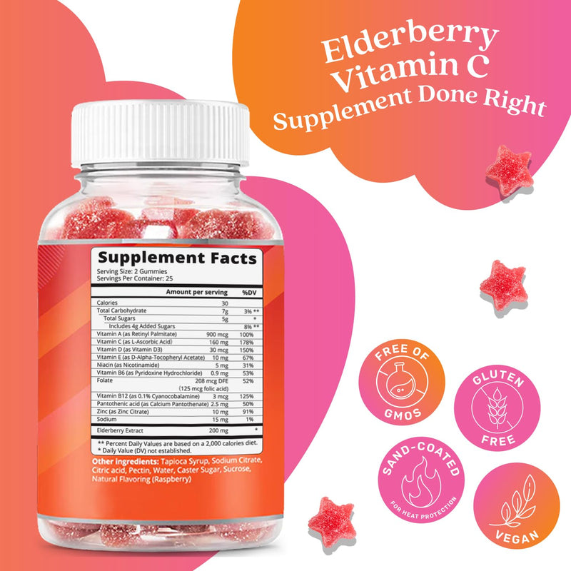 BeLive Elderberry Vitamin C + Turmeric Bundle for Immune Support, Mobility Support, Healthy Bones & Teeth