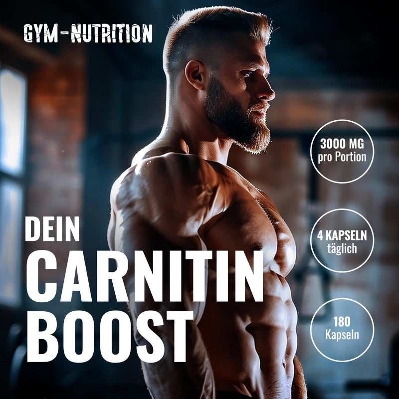 [Australia] - L - CARNITIN Triple Complex 3196mg 180 capsules ultra high dosage - L-carnitine tartrate, acetyl-L-carnitine black pepper - quality - vegan - new formula 