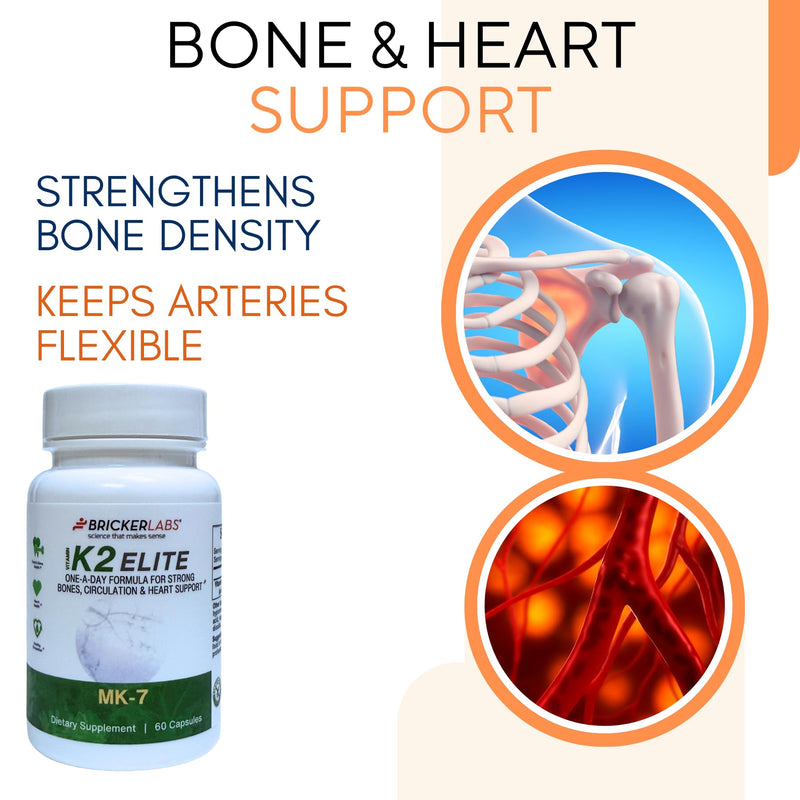 [Australia] - K2 Elite Vitamin K2 MK-7 Supplement 160mcg, Supports Bone & Heart Health, Calcium Absorption & Circulation ‚Äì Non-GMO ‚Äì 60 Capsules 
