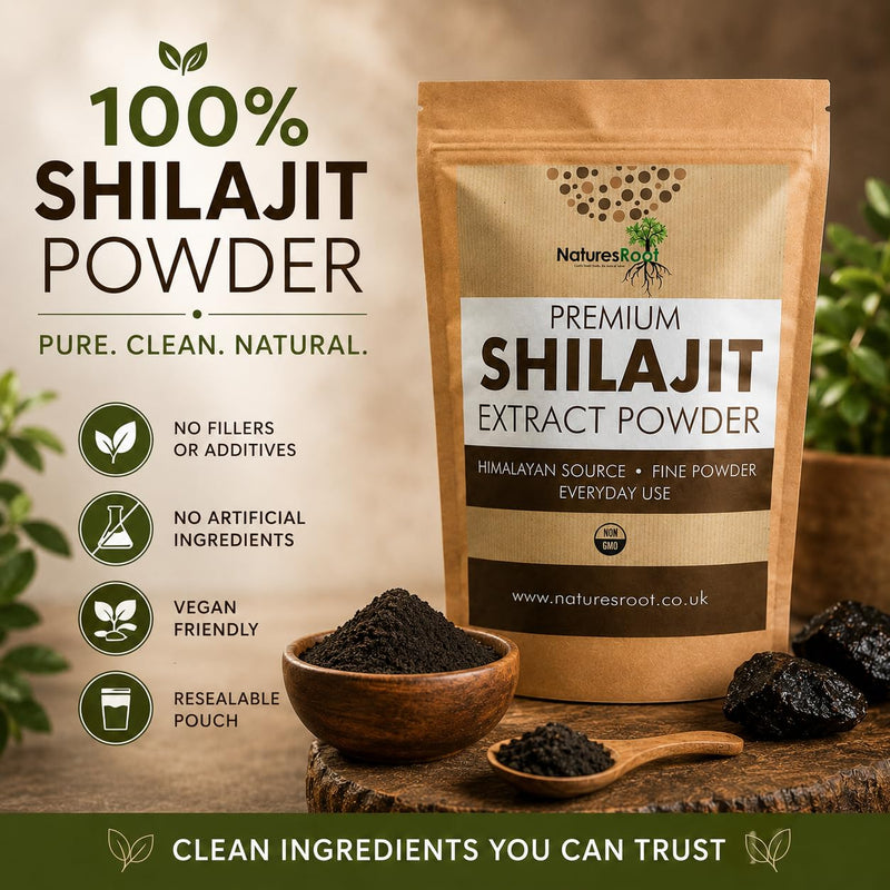 Nature’s Root Premium Shilajit Powder 250g - Ayurvedic Medicine | Indian Himalayan Supplement | Natural Energy Booster | Vegan