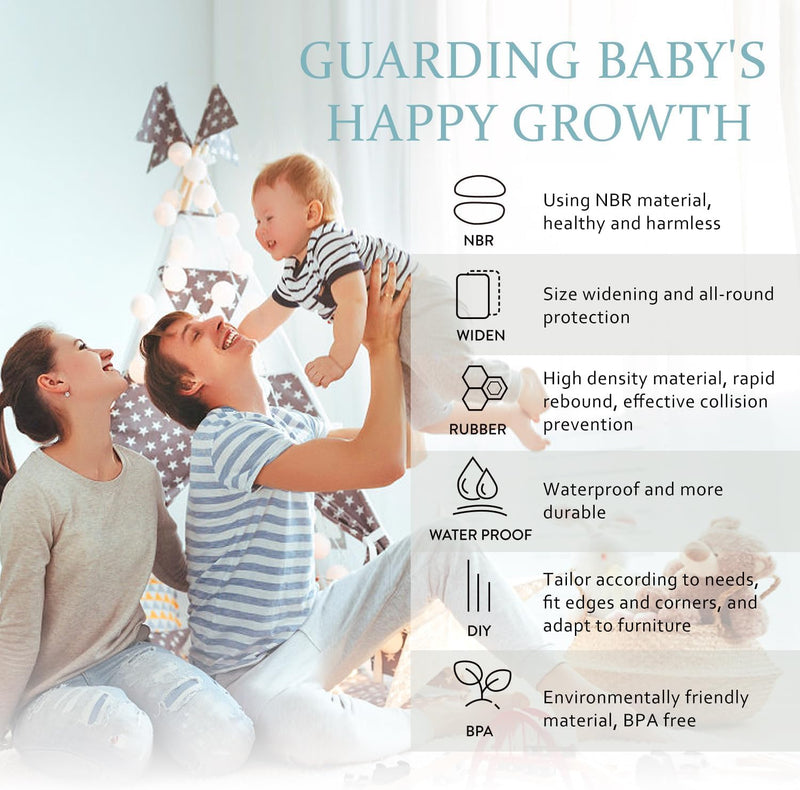 [Australia] - 4 in 1 Breathable Crib Rail Covers for Life Size Cribs,White Soft Anti-Collision Strip Corner Covers,Protect Baby Teeth and Save Crib Rails, Rail Edge Protector Strip (White-4pc) White-4pc 