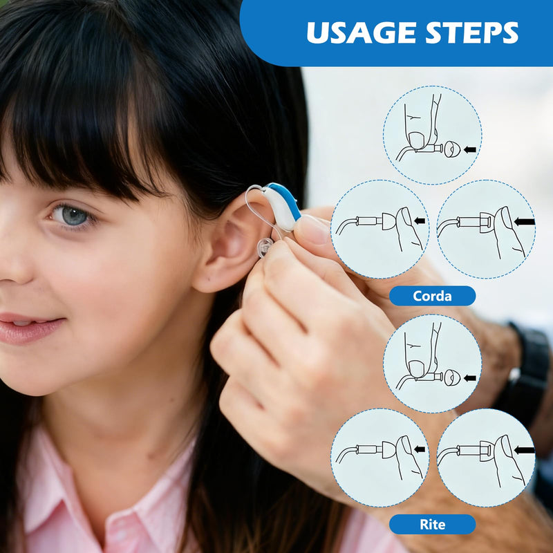 30Pcs Hearing Domes for Oticon Minifit Aid, Replacements 10mm Silicone Double Vent Accessories