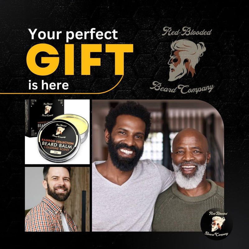 [Australia] - Red-Blooded Cologne scented beard balm for men - nourishes, shapes and moisturizes all lengths of facial hair, helps your beard, natural and vegan 