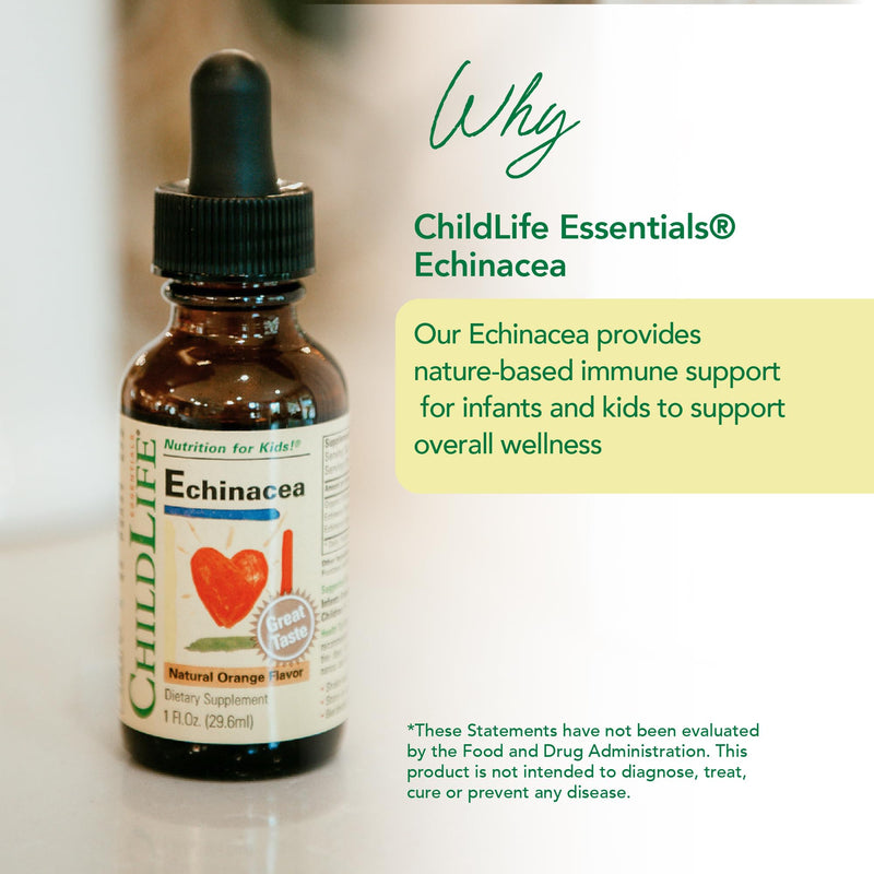 CHILDLIFE ESSENTIALS Echinacea for Kids, Orange, 1 Fl Oz (Pack of 3) | Kids Echinacea Drops, Vitamin Tincture, Alcohol Free Supplement, Babies, Toddlers, Children, Natural Orange Flavor 1 Fl Oz (Pack of 3)