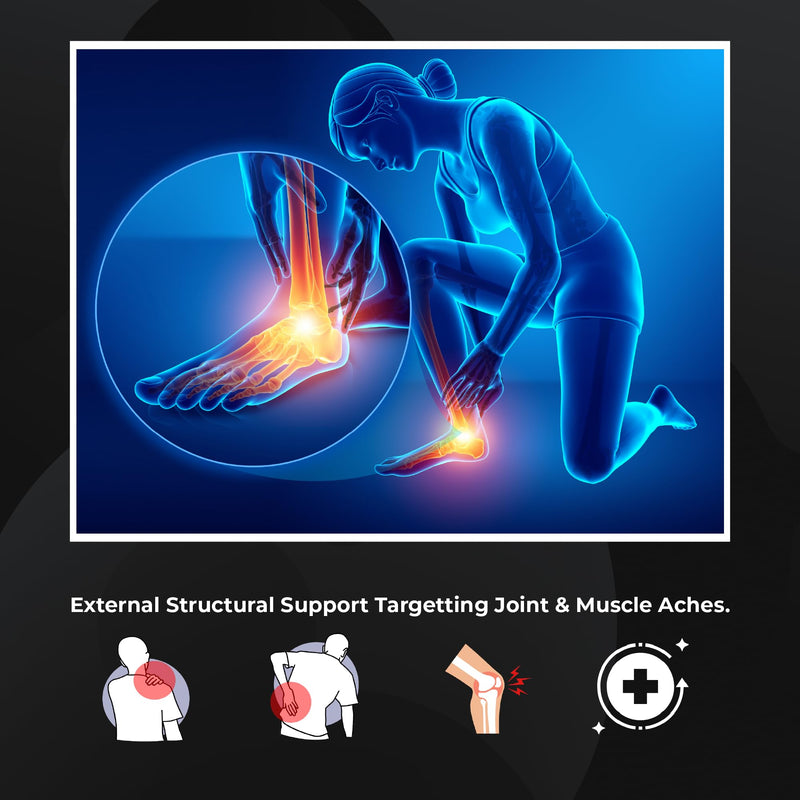 Sport Transdermal Pain Relief Tape, Kinesiology Tape, Sore Joints, Muscles, Back, Knee, Elbow, Shoulder Pain, 2 Elastic Strips(10x2 in), Water Resistant, Accelerated Recovery (Black, 3 Pack) Black