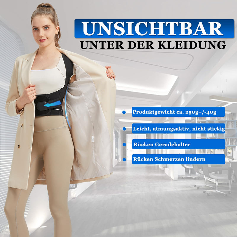 [Australia] - BraceTop back straightener, posture correction back for women and men, lightweight, breathable bandage, back support, shoulder strap, back support belt for back pain, XXL 