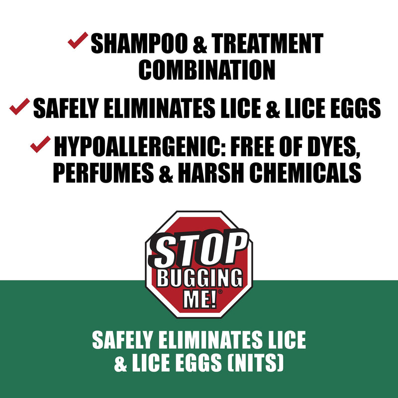 [Australia] - Stop Bugging Me! All-Natural 2-in-1 Super Lice Treatment Gel Shampoo, 8 oz | Safely Eliminates Lice and Lice Eggs 