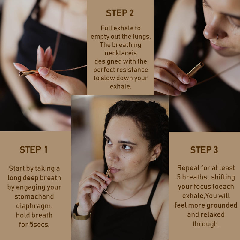 [Australia] - Breathing Necklace for Anxiety Relief Quit Smoking Tools Breathe Easy Necklace Stop Smoking Aids Breathlace Necklace Fum Vaporless Inhaler Breathless Anxiety Necklace for Women/Men Style3 Black 