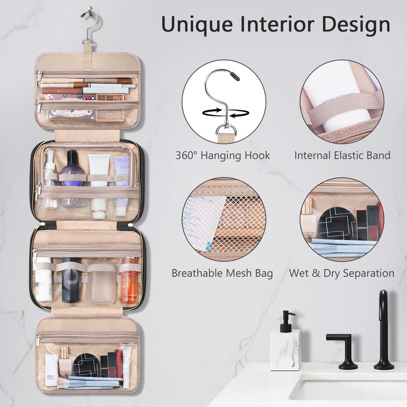 Toiletry Bag with Jewelry Organizer Compartment + Large Weekender Bag for Women with Shoe Compartment