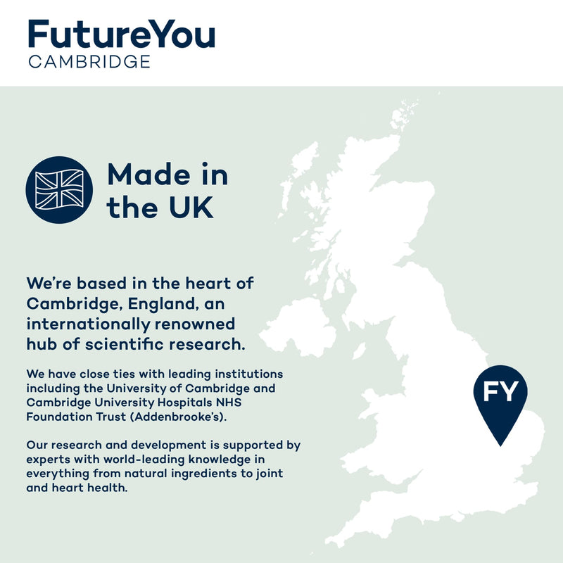 FutureYou Cambridge NAD+ Advanced – Cellular Energy & Healthy Ageing Support with Nicotinamide Riboside, Veri-te Resveratrol, Green Tea Extract, Zinc & B Vitamins – Vegan, 28 Capsules (28-Day Supply)