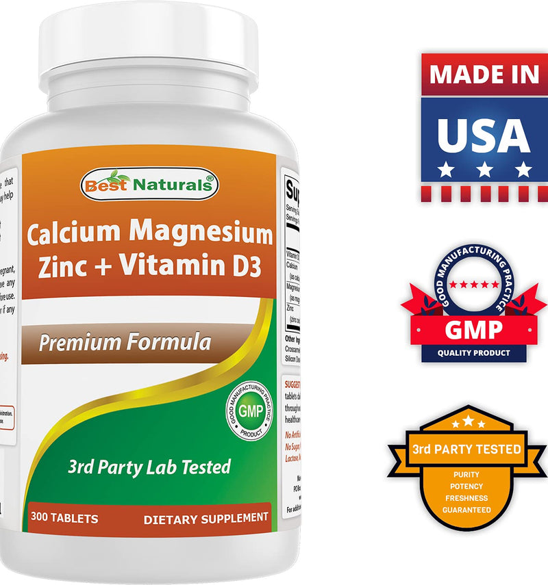 Best Naturals Calcium Magnesium Zinc with Vitamin D3 & Vitamin D3 5000 IU