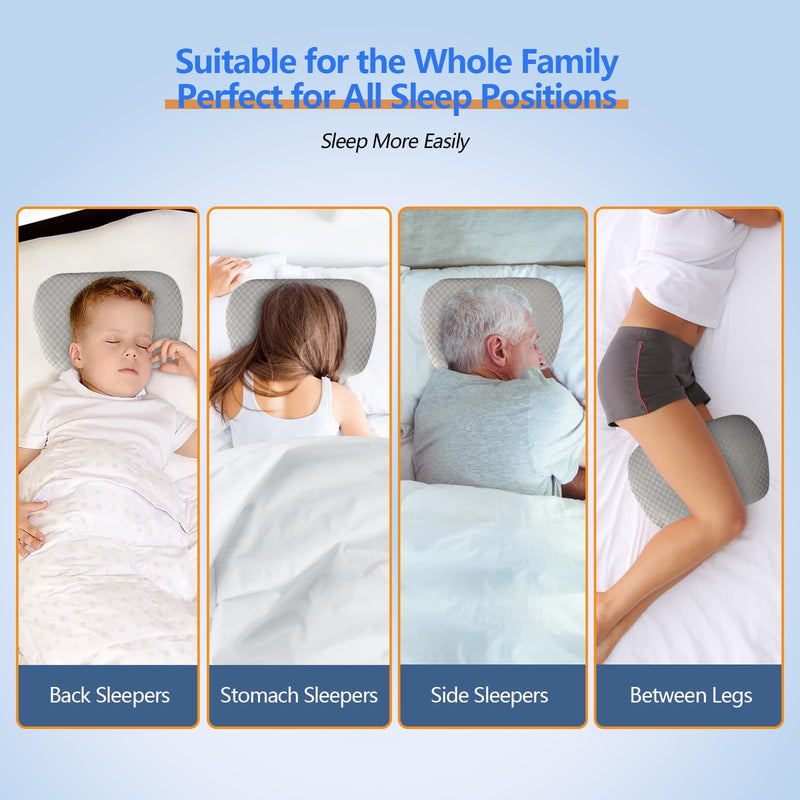 [Australia] - Ear Piercing Pillow with an Hole for CNH and Ear Pain Inflammation Pressure Sores for Side Sleepers, Cotton and Polyester Side Sleeper Pillow, Washable and Adjustable Ear Guard Pillow, Gray 17.3"x12.6"x2" 
