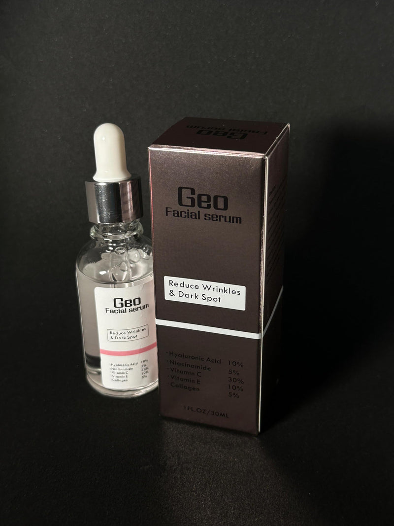 Geo Facial - Serum 5 in 1 - Facial serum with hialuronic acid, vitamin E, Vitamin C, Collagen, Niacinamide avoid acne, dark spots, correct skin tone, maximum hidration